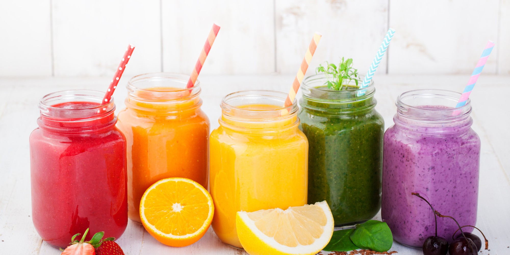 Smoothies, juices, beverages, drinks variety