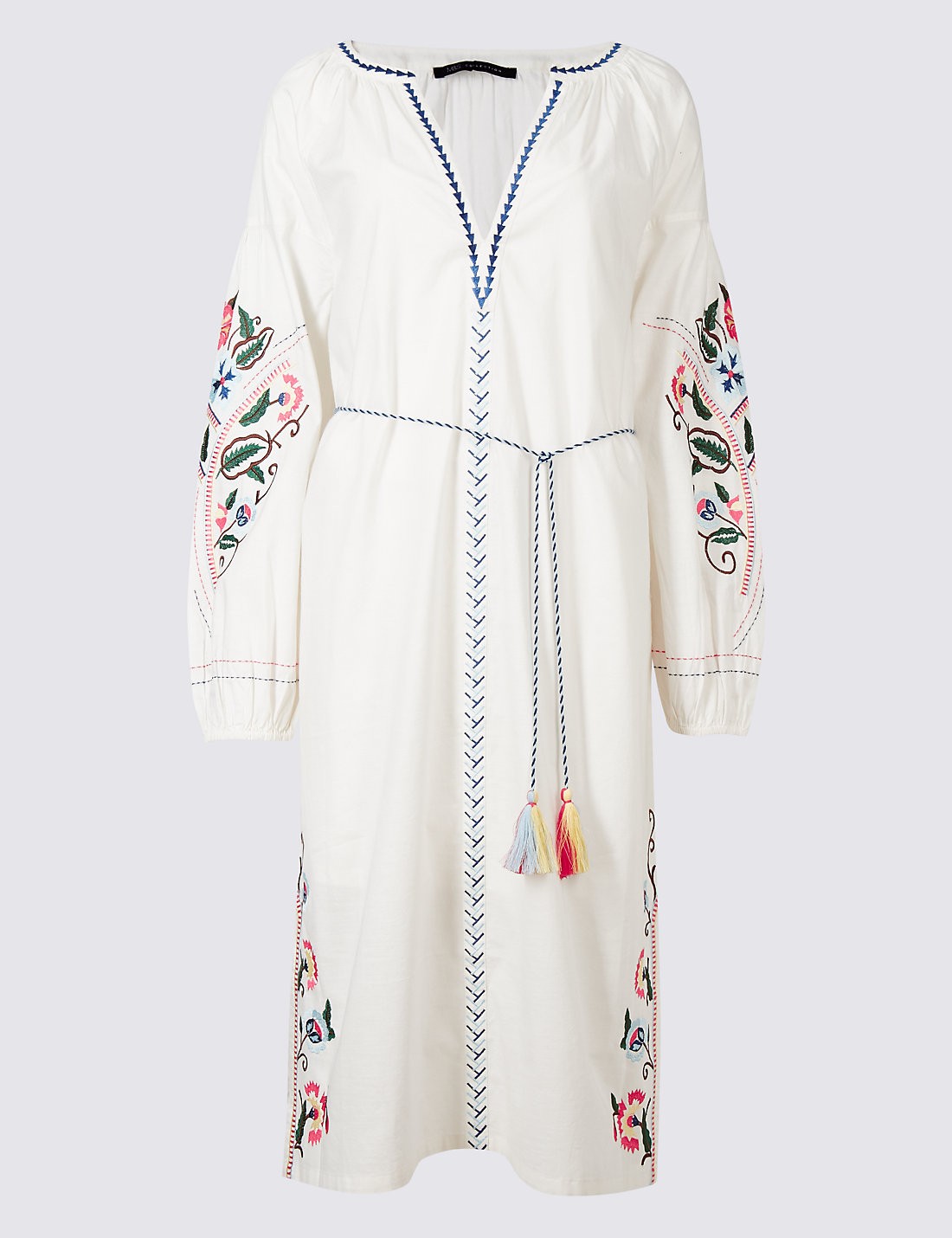 ivory embroidered dress