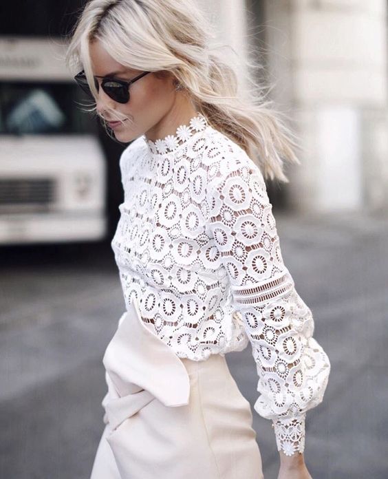 Edith Lace Top in Ivory  Lace top, Fashion, Fashion beauty